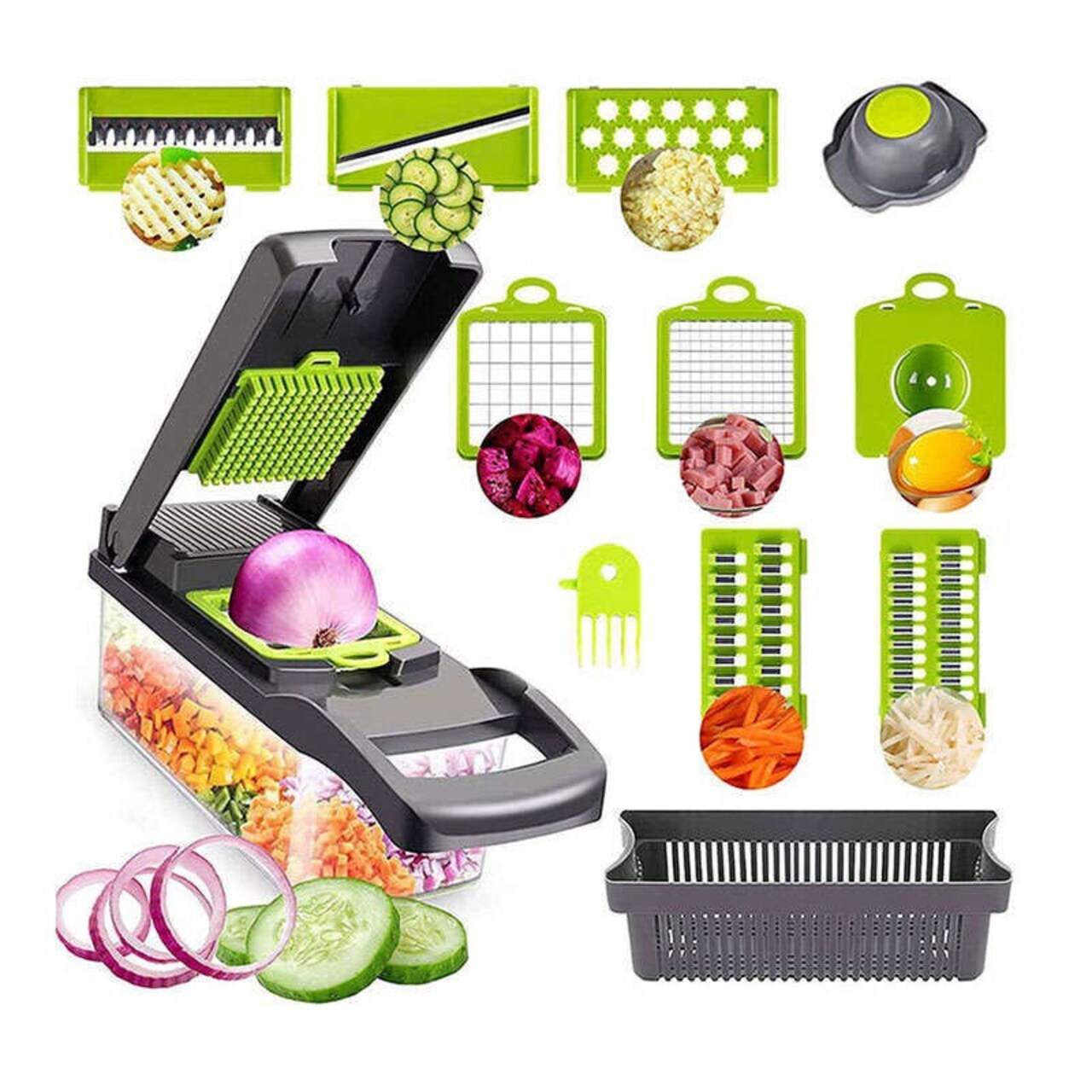 Vegetable Fruit Chopper Cutter Food Onion Veggie Dicer Slicer Kitchen